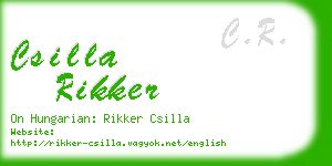 csilla rikker business card